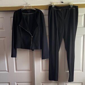 Long Tall Sally size 12 Black Women's Pantsuit with Zipper Detail